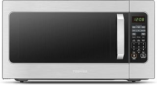 TOSHIBA Large Countertop Microwave Oven with Smart Sensor, 2.2 Cu.Ft, 1200W | Smart Humidity Sensor, 6 Auto Menus, Auto Defrost, ECO Mode, Mute Option, 16.5" Memory Turntable, Stainless Steel