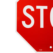 Security Sign by NMC – 12 Inch Height x 12 Inch Width, Plastic, White on Red, Model SS3R