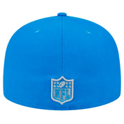 Men's Blue Detroit Lions Main Side Patch 59FIFTY Fitted Hat by New Era – 7 1/2, Polyester, Detroit Lions, Blue, Model Nfl Main Side Patch 59fifty Otc