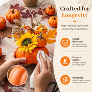 DomeStar Artificial Pumpkin, Medium 5.7 x 6.7 Inches, Orange