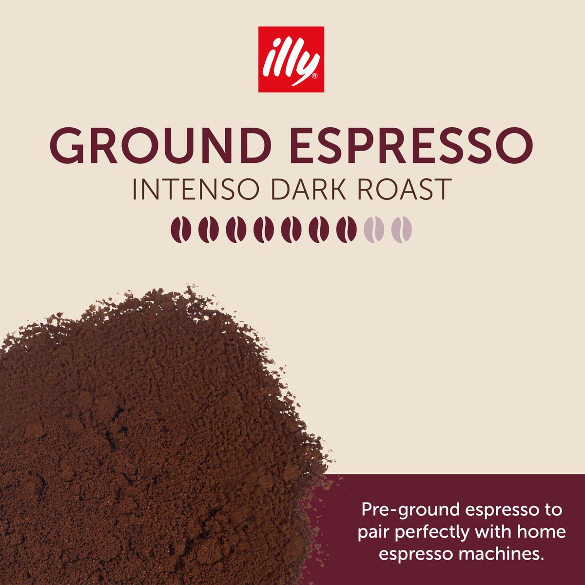 Ground Espresso Coffee by illy – 8.8 Ounce (Pack of 12), Pack of 12, Model 8840