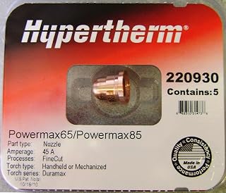 Hypertherm 220930 Nozzle for PMX Finecut, 5 pack