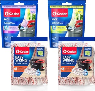 O-Cedar 2 Deep Clean Refills + 1 Citrus and 1 Lavender Pacs (Variety Pack)