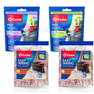 2 Deep Clean Refills + 1 Citrus and 1 Lavender Pacs (Variety Pack) by O-Cedar – 4 Count (Pack of 1)