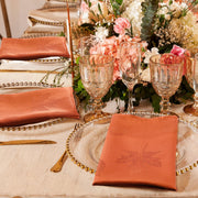 Tegeme Cloth Napkins, 18 x 18 Inch Set of 12, Rust