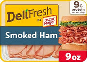 Oscar Mayer Deli Fresh, Smoked Uncured Ham, 9 oz Pack