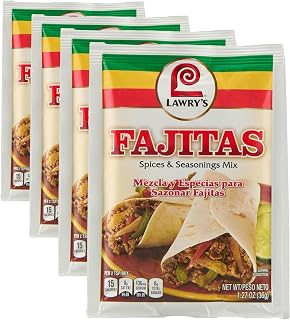 Lawry's Fajitas Spices & Seasonings Mix, 1.27 oz (Pack of 4)