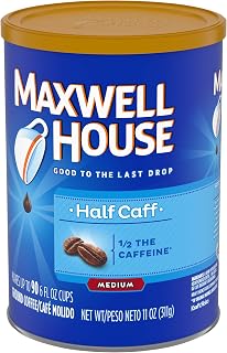 MAXWELL HOUSE Half Caff Medium Roast Ground Coffee (11 oz Canister)