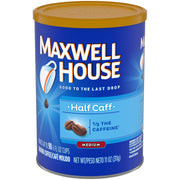 Half Caff Medium Roast Ground Coffee (11 oz Canister) by MAXWELL HOUSE – 11 Ounce (Pack of 1)