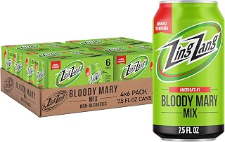 Zing Zang Bloody Mary Mix (24 Cans x 7.5 Fl Oz) Cocktail Mixer | Non-Alcobholic | Mixer