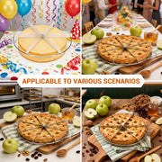 AquaLume Cake and Pie Cutter Set, Stainless Steel 6-Slice and 8-Slice, Silver
