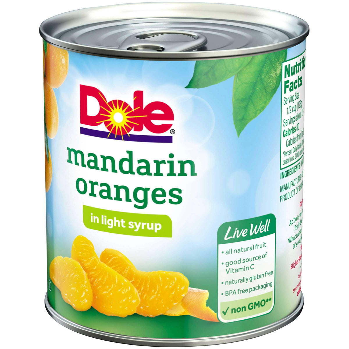 Mandarin Oranges in Light Syrup by Dole – 23 x 8.6 x 31.6 cm, Pack of 12, Model 14205
