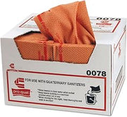 Chicopee Towel, Sanitizer Rayon Red Heavy-Duty - 150 sheets per case.