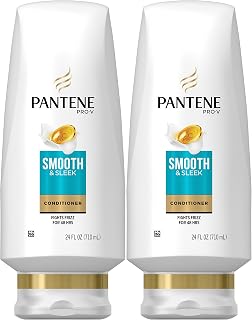 Pantene Argan Oil Conditioner for Frizz Control, Smooth and Sleek, 24 Fl Oz (Pack of 2) (Packaging May Vary)