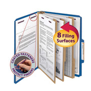 SMEAD Dark Blue / 1 / 10 Count (Pack of 1) Top Tab Classification Folders