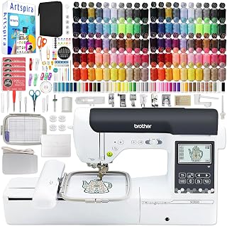 Brother SE2000 5" x 7" Combo Embroidery & Sewing Machine with 143 Sewing Spools & Accessories Bundle