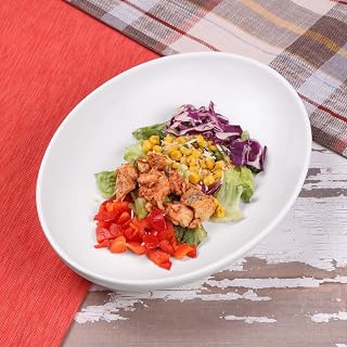 Elite Global Solutions RT107OV-OW Deep Oval Plate, 10" x 7" x 2" h., Melamine, Off White (Pack of 6)