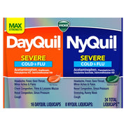 DayQuil & Nyquil Severe Cold by Vicks – 24 Count (Pack of 1), Model Vicks DayQuil & Nyquil Severe Cold, Flu & Congestion Medicine, 24 LiquiCaps Convenience Pack, 24Count