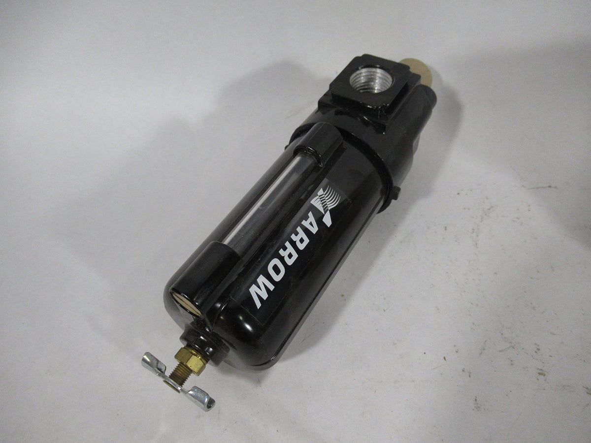 New Coalescing Filter 1/2" 37 CFM by Arrow Pneumatics – Zinc, Black, Model F554W