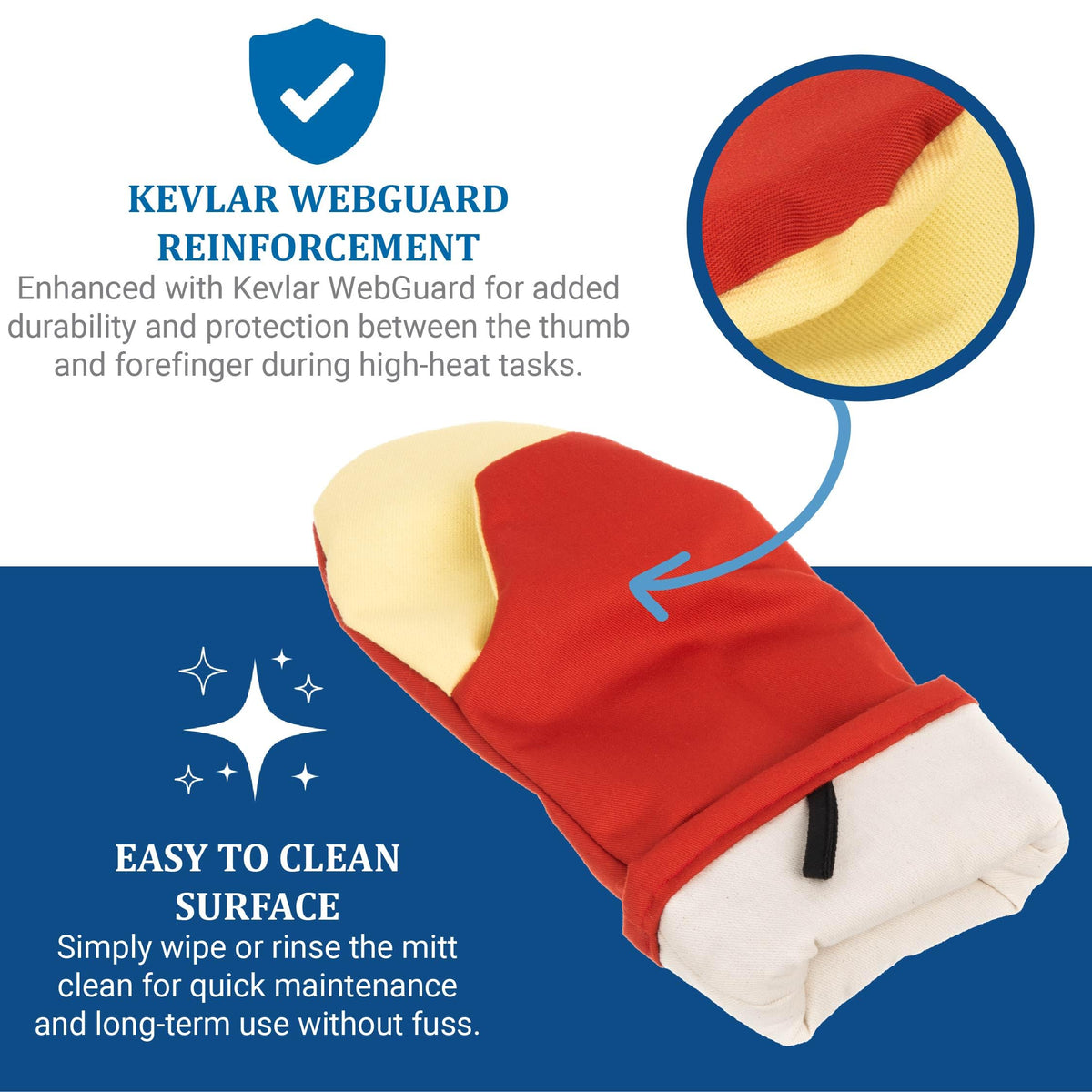 San Jamar 15" / Puppet / Red Oven Mitts