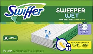Swiffer Sweeper Wet Mopping Cloth Multi Surface Refills, Febreze Lavender Scent, 36 Ct (Pack of 1)