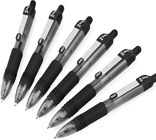 Zebra Technologies ZEBRA Z-Grip Smooth Mini Retractable Ballpoint Pens - 1.0mm - Black - Pack of 6