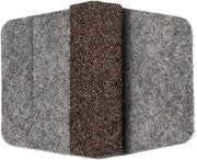 National Public Seating NPS Stack Chair Parts Replacement Glides, Grey/Brown
