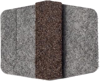 National Public Seating NPS Stack Chair Parts Replacement Glides, Grey/Brown