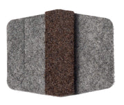 NPS Stack Chair Parts Replacement Glides by National Public Seating – Textile, Grey/Brown, Pack of 100, Model GL80-FT