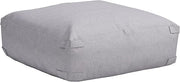 Zuo Luanda Ottoman Gray, Gray Ottoman, Modern Style, Removable and Washable Cushion Cover, 100% Polypropylene, Outdoor Living, 39.4" W x 39.4" D x 16.1" H, Non-Stackable