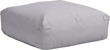 Zuo Luanda Ottoman Gray, Gray Ottoman, Modern Style, Removable and Washable Cushion Cover, 100% Polypropylene, Outdoor Living, 39.4" W x 39.4" D x 16.1" H, Non-Stackable