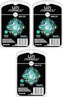 Febreze Unstopables Premium Wax Melts - Fresh Scent - 8 Count Wax Melts Per Package - Net Wt. 3 OZ (85 g) Per Package - Pack of 3 Packages