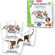 The Learning Journey Match It! Head to Tail Dinos - 20 Piece with Error-Correction - Beginner Dinosaur Puzzles Words with Matching Images - Learning Toys for 3 4 5 6 Year Olds - Award Winning Toys