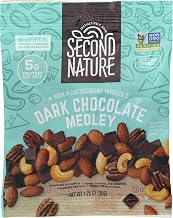 Second Nature Dark Chocolate Medley Trail Snack Mix, Certified Gluten-Free Snack, 10 Count, 12.5 Oz (Pack of 4)