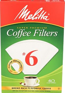 Melitta Coffee Filter Cone No 6, 40 Count