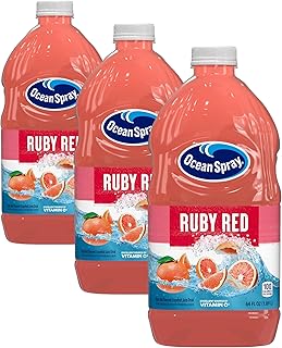 Ocean Spray Ruby Red Grapefruit Juice Drink, 64 Fl Oz | Bottle | Pack of 3