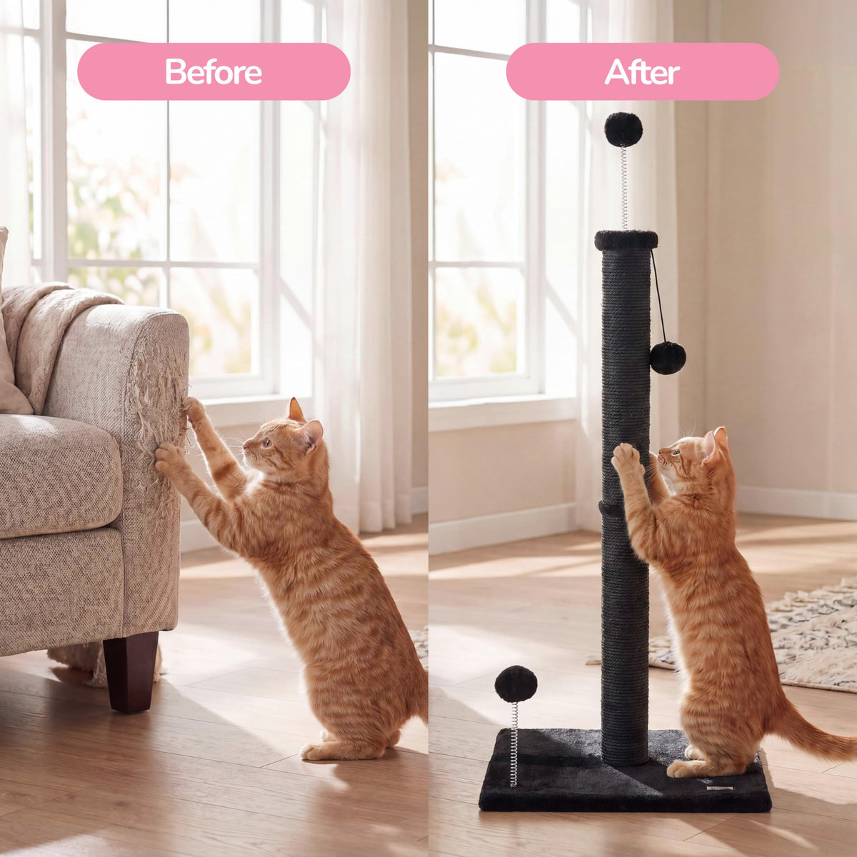 THE LICKER STORE Black / 15.5 x 15.5 x 38 / Modern Scratching Posts