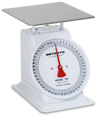 Top Loading Fixed Dial Scale by Detecto – Alloy Steel, White, Model T50