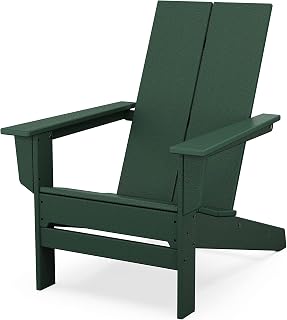 Polywood Contemporary Modern Adirondack Chair in Green