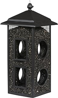 Perky-Pet Fly-Thru Wild Bird Feeder, 2 lb Seed Capacity | All-Metal Construction, Mesh Sides, Outdoor Hanging Feeder with Mesh Sides and Perch Stations