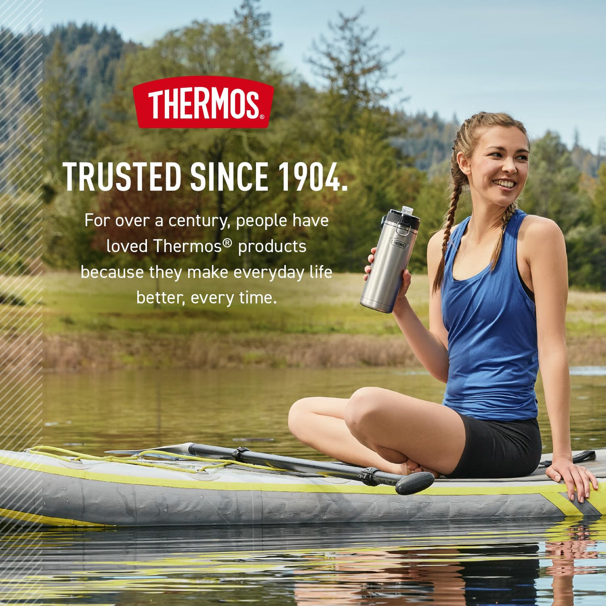 ICON SERIES by THERMOS – 24 Ounces, 24.0 fluid_ounces, Stainless Steel, Matte Stainless Steel, Model IS2202MS4