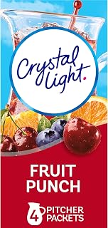 Crystal Light Powdered Drink Mix, 12 Canisters Fruit Punch, 1.36 oz