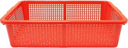Thunder Group PLFB003 Colander/Basket, 18" x 13-3/4", Rectangular, Perforated, Durable, Stackable, Plastic, Blue