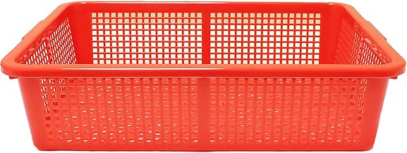Thunder Group PLFB003 Colander/Basket, 18" x 13-3/4", Rectangular, Perforated, Durable, Stackable, Plastic, Blue