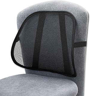 Safco 7153BL Ergonomic Mesh Adjustable Chair Backrest Support, 17-1/2w x 3-1/8d x 15h, Black