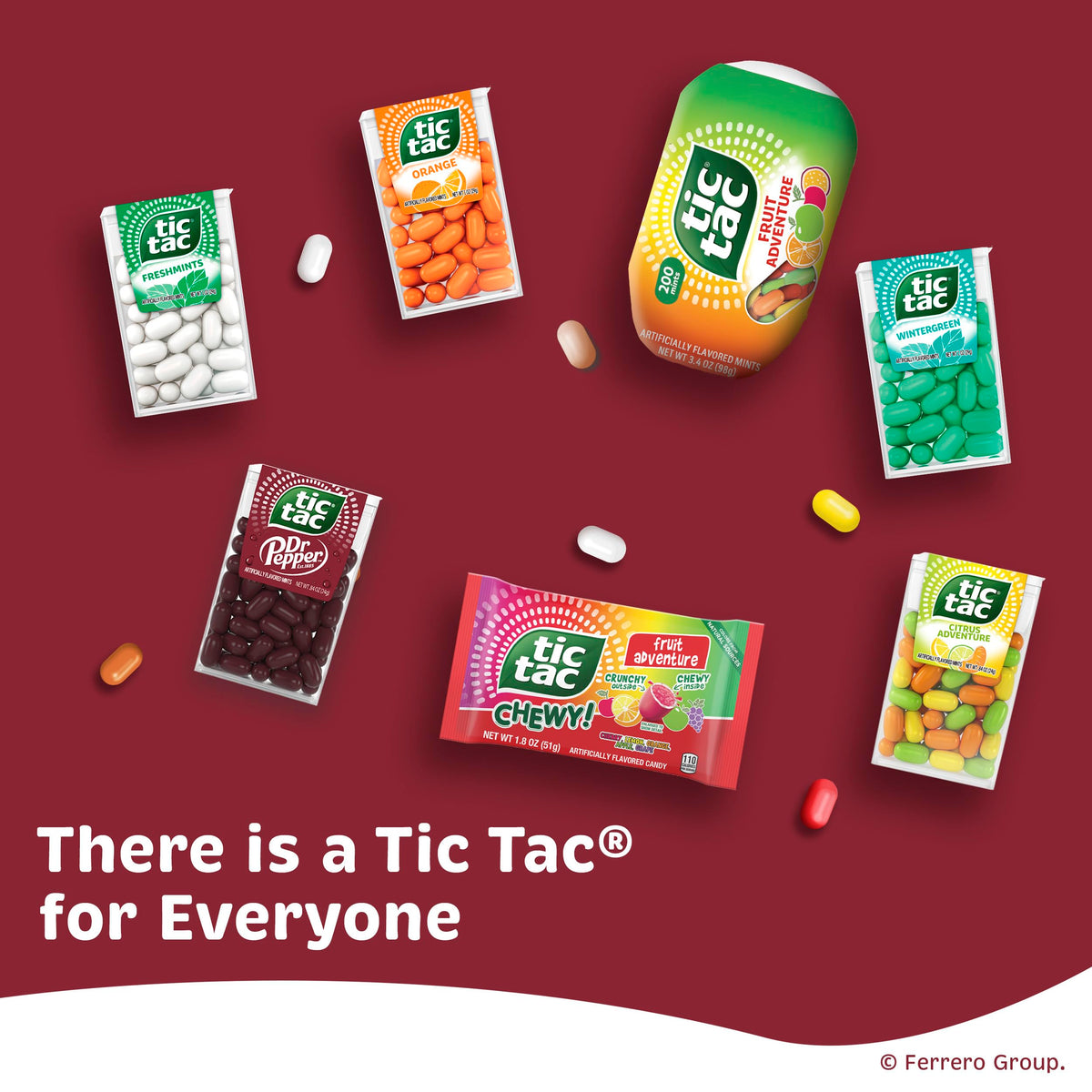 Dr Pepper by Tic Tac – 12 Count, 1.7oz each, Red, Pack of 12
