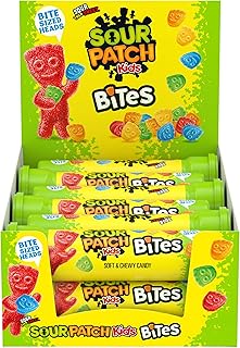 Sour Patch Kids Bites Soft & Chewy Gummy Candy, Bulk Candy, 12 Tubes