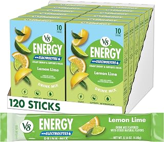 V8 Lemon Lime Powder, 10 Count 0.14 Oz (Case of 12)