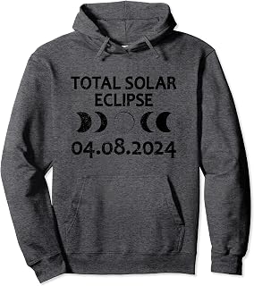 Vintage Total Solar Eclipse 04.08.2024 Spring USA Totality Pullover Hoodie