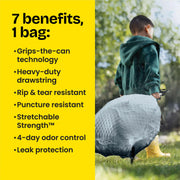 ForceFlex Tall Kitchen Trash Bags by Glad – 140 Count (Pack of 1), 13.0 gallons, Plastic, Gray, Model TU_4767291